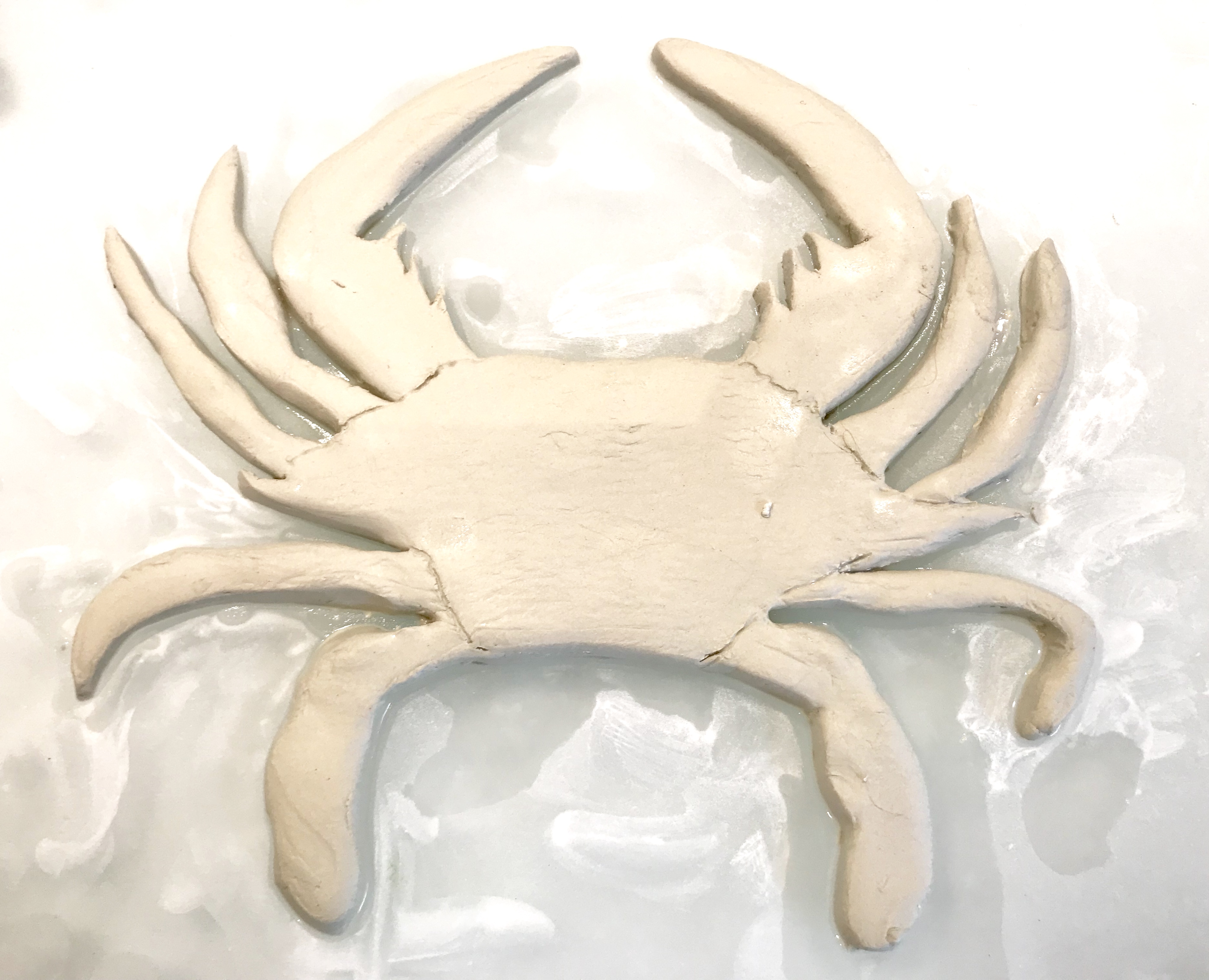 Krabben aus Modelliermasse; Maritime Deko aus lufttrocknemdem Ton basteln, Sommerdeko selber machen; #Chalet8, #Krabben