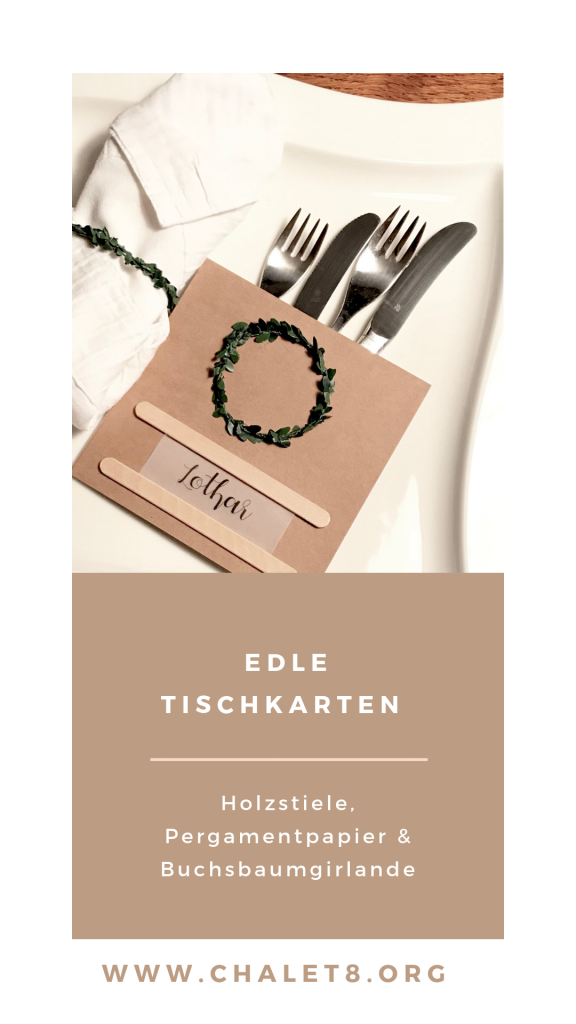 Edle Tischkarten basteln