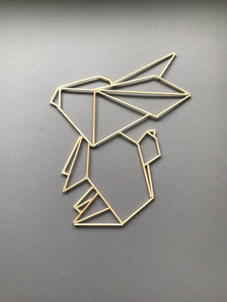 Polygon-Tiere aus Holzstäbchen basteln. Einfaches DIY. #Chalet8, #Polygon