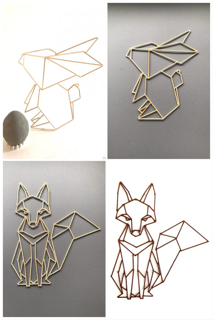 Polygon-Tiere aus Holzstäbchen basteln. Einfaches DIY. #Chalet8, #Polygon