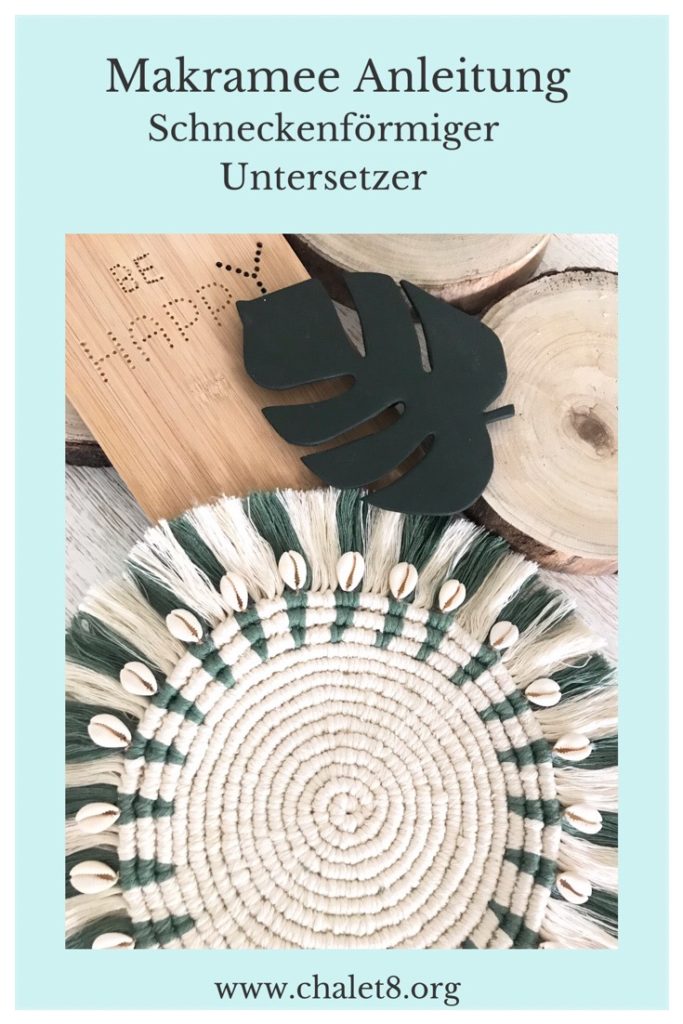 DIY Anleitung für Untersetzer oder Wanddeko aus Makramee Garn, #Untersetzer, #Makramee, #Chalet8