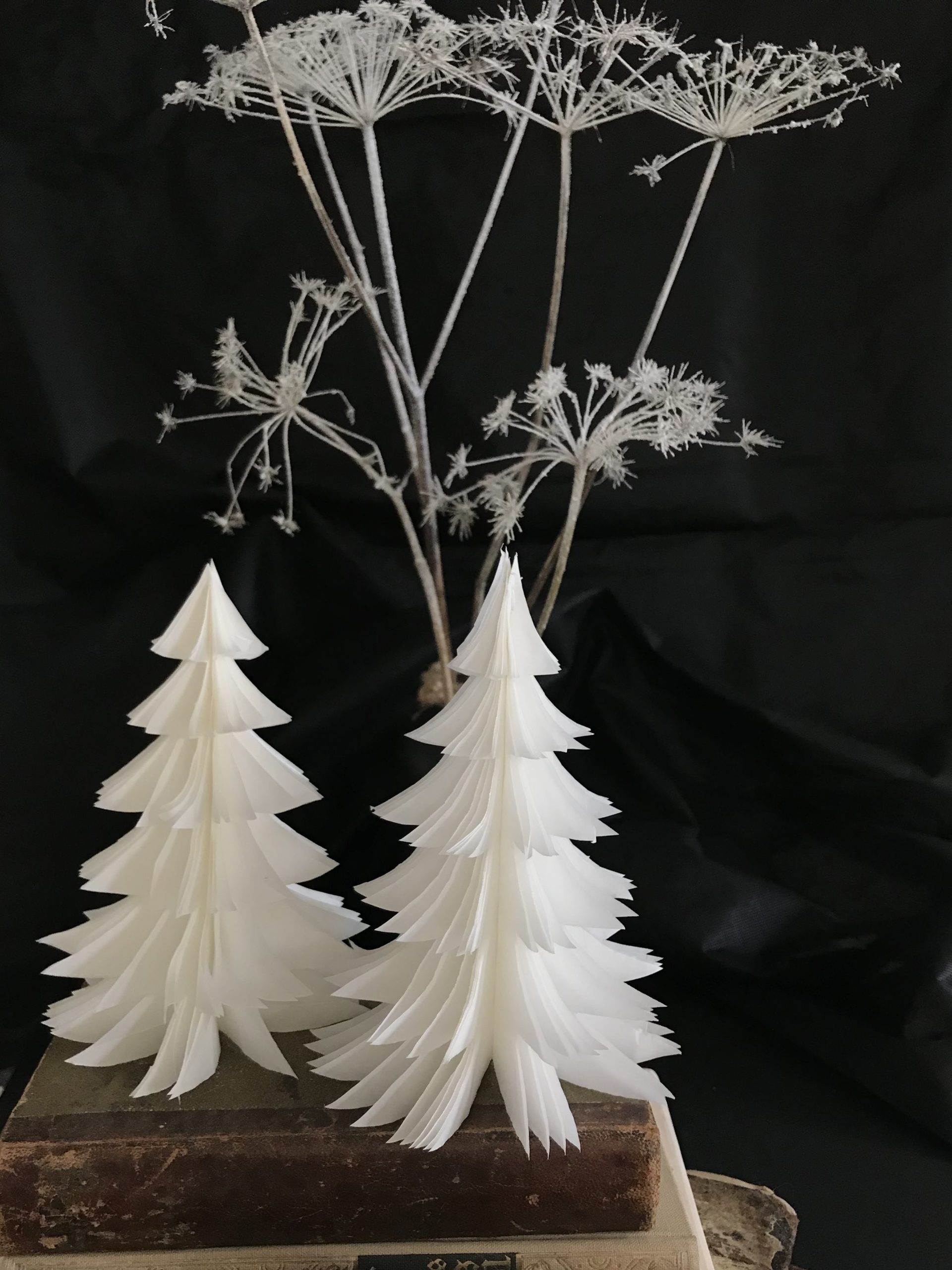 DIY: Papier-Ornamente mit Wabenmuster basteln